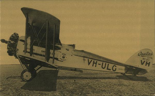 Qantas Airways. DH50J 1928 4 passenger plane, Queensland Longreach Australia