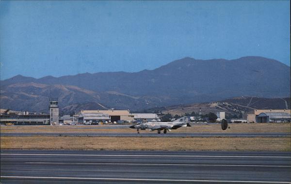 Red Devil F-4J Phantom jet landing at El Toro Irvine California