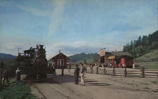 Roaring Camp and Big Trees Narrow-Gauge Railroad - Shay steam locomotive Felton California