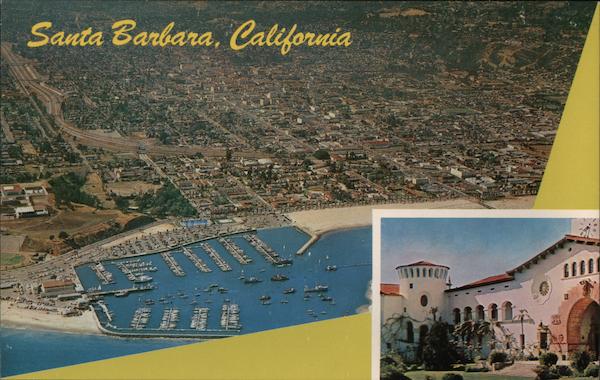 Santa Barbara Marina From the Air California Aero Photographers