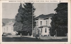Mendocino County Hall of Records & Court House Postcard