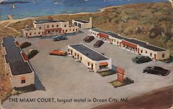 The Miami Court, the largest motel in Ocean City Postcard