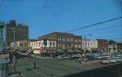 Walnut and Center Streets Postcard