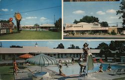 Quality Courts Motel Clark's And Restaurant Postcard