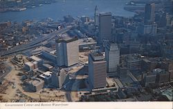 Government Center and Boston Waterfront From the Air Postcard