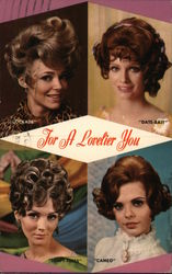 For A Lovelier You. Hairstyles - Cameo, Tempt-tress, Date-Bait - Cockade. Michel's Beauty Salon Postcard