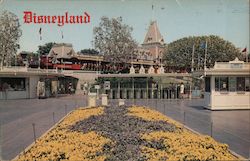 Disneyland U.S.A. Sante Fe Train Depot Postcard