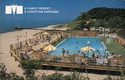 A Family Resort...A Christian Emphasis. Maranatha Bible And Missionary Conference Muskegon, MI Postcard Postcard Postcard