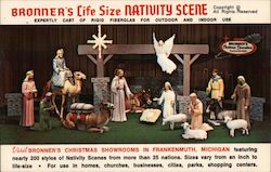 Bronner's Life Size nativity Scene, Christmas showrooms Frankenmuth, MI Postcard Postcard Postcard