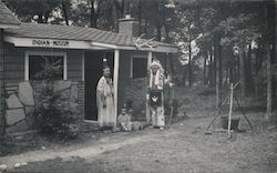 Scene at Museum and Home of Chief Little Eagle and Family Postcard