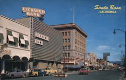 Fourth Avenue Downtown Santa Rosa, CA Hilt Hansen Postcard Postcard Postcard