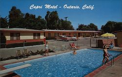 Capri Motel, pool Postcard