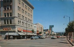 Fourth Street, Main Thoroughfare Looking East Toward Sonoma Postcard