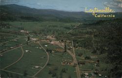 Aerial of Laytonville, California Postcard Postcard Postcard