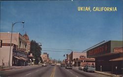 Main Street, Downtown Ukiah, CA Postcard Postcard Postcard