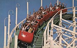 Giant Dipper Roller Coaster Postcard