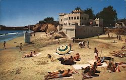 The Castle, Seabright Beach, Monterey Bay, lifeguard station Santa Cruz, CA Vester Dick Postcard Postcard Postcard