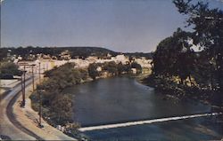 San Lorenzo River running through the city to the sea Postcard