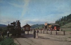 Roaring Camp and Big Trees Narrow-Gauge Railroad - Shay steam locomotive Postcard