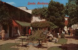 Santa Barbara CA El Paseo Shopping Ctr Restaurant Chrome Postcard