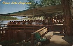 Hume Lake Conference, Outdoor Dining Area California Postcard Postcard Postcard