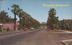 Busy Street in Fairfield Postcard