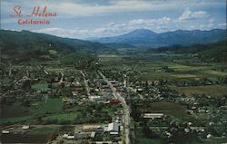 Bird's Eye View of St. Helena and Mt. St. Helena Postcard