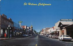 Looking north on Main Street Saint Helena, CA Postcard Postcard Postcard