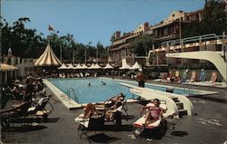 Sand and Pool Club Beverly Hills Hotel California Postcard Postcard Postcard