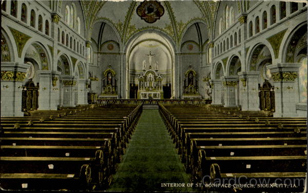 Interior Of St. Boniface Church Sioux City Iowa