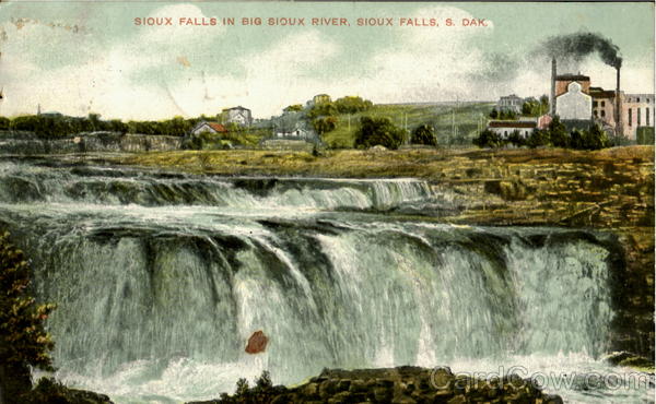 Sioux Falls In Big Sioux River South Dakota