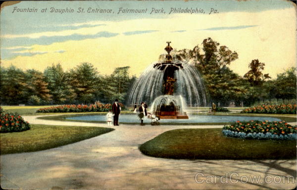 Fountain At Dauphin St. Entrance, Fairmount Park Philadelphia Pennsylvania