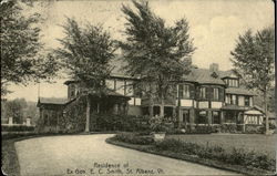 Residence Of Ex Gov. E. C. Smith St. Albans, VT Postcard Postcard