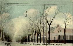 Winter At Hillsdale , Howell St Michigan Postcard Postcard