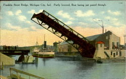 Franklin Street Bridge Michigan City, IN Postcard Postcard