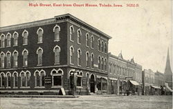 High Street East From Court House Toledo, IA Postcard Postcard