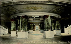 Interior View Huntington Co., Court House Postcard