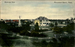 Birds Eye View Monument Beach Postcard