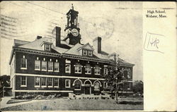 High School Webster, MA Postcard Postcard