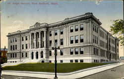 High School New Bedford, MA Postcard Postcard