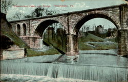 Wissahickon Creek And Bridge Postcard