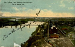 Bird's Eye View Terre Haute, IN Postcard Postcard
