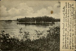 Lake Cobbossee in Summer Postcard