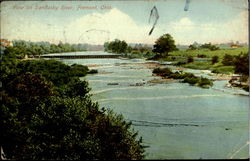 View On Sandusky River Postcard