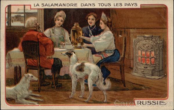 Gas Oven Borzoi Dog Russians Advertising