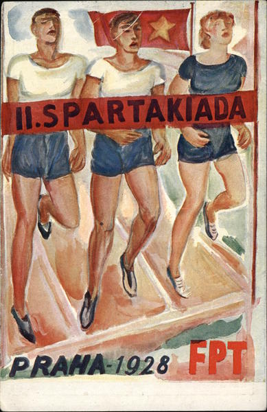 Runners Prague 1928 Spartacist Games Czechoslovakia