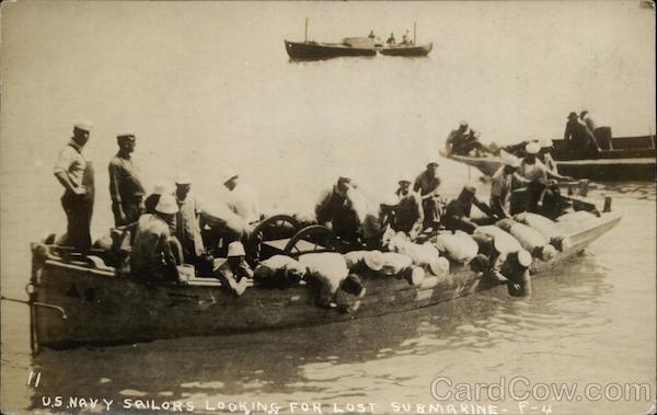1915 Navy Salors Submarine Disaster USS F-4 Skate Honolulu Hawaii