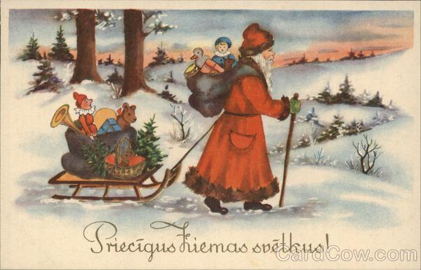 Santa Claus Sled Teddy Bear