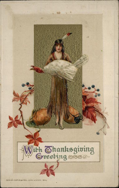 Indian Girl with Turkey Samuel L. Schmucker Indians