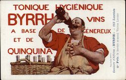 Byrrh Tonic Drinking French Postcard
